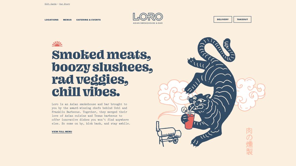The Loro homepage
